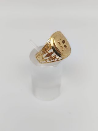 J-0801 Sello Oro 18K Letra R