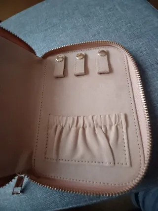 Estuche Joyas Viaje Rosa Dorado