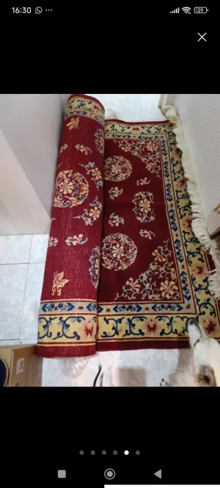 Alfombra artesanal lana 2.40x1.70 abierta para fot