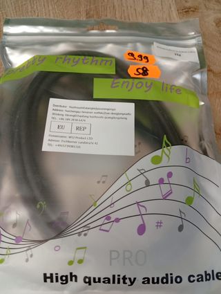 Cable de audio - Jack de 6,35 mm 2m - XLR