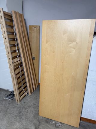 Cama madera cabecero + somier