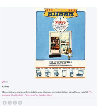 Frigorífico Aitona Vintage Americano Años 60