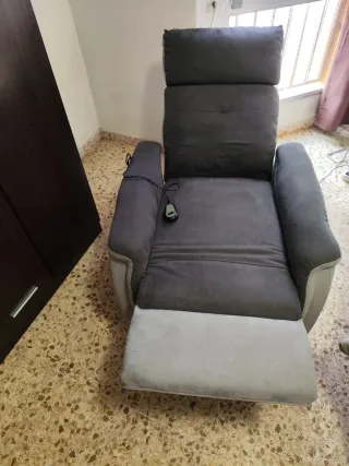 Divano relax elettrico grigio