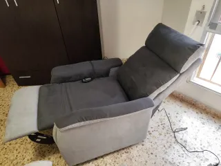 Divano relax elettrico grigio