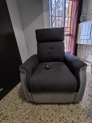 Divano relax elettrico grigio