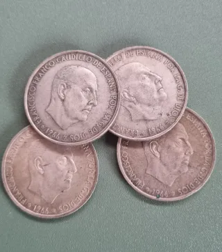 Monedas de Plata de Franco (1966,67,68) 100pesetas