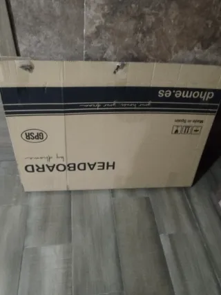 Cabecero de tela beige