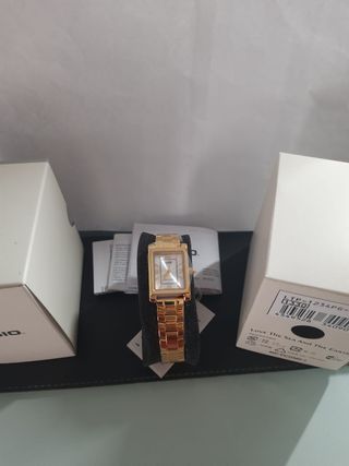 Orologio Casio Rettangolare Dorato