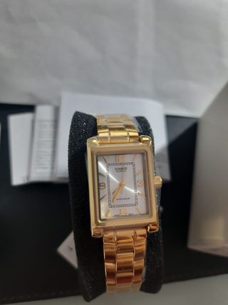 Orologio Casio Rettangolare Dorato