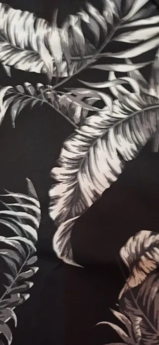 Camisa Lefties Estampado Palmeras Negra