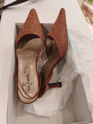 Zapatos de fiesta NEDA dorados/naranja