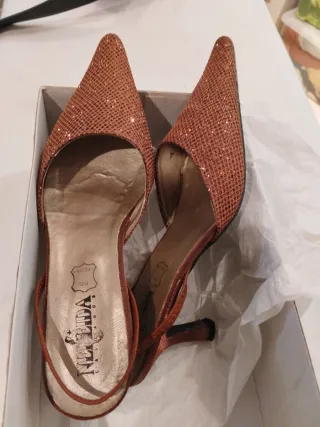 Zapatos de fiesta NEDA dorados/naranja