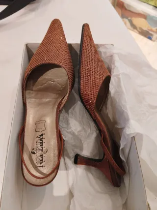 Zapatos de fiesta NEDA dorados/naranja