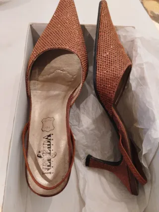 Zapatos de fiesta NEDA dorados/naranja