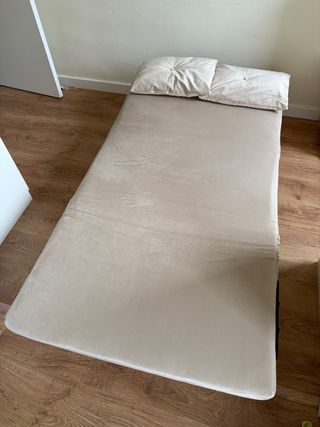 Sofá Cama Plegable Beige 102x73x81