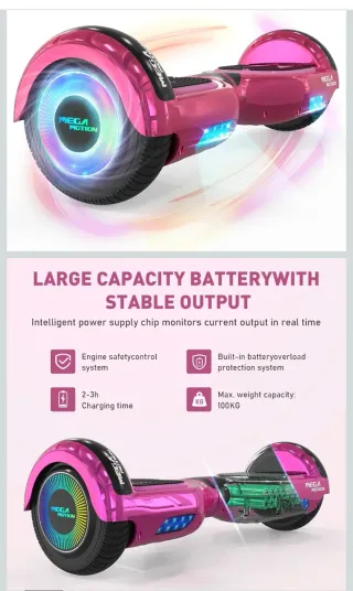 Hoverboard Mega Motion Rosa Niños