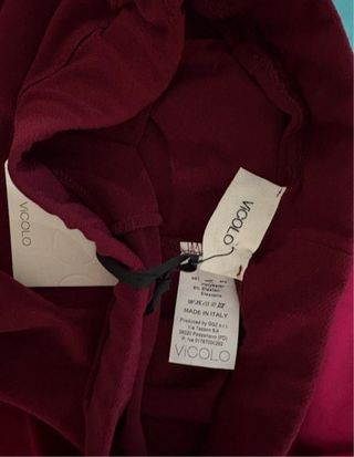 Pantaloni rossi a gamba larga