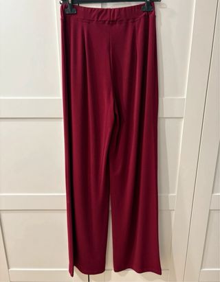 Pantaloni rossi a gamba larga