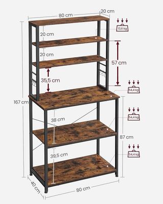 Estantería Industrial Madera y Metal