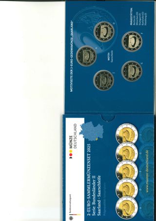 2€ Alemania Saarland 2025 (5 monedas) Blister