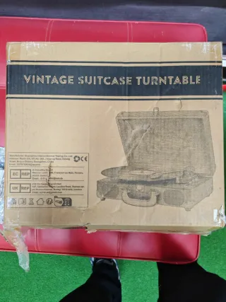 Tocadiscos Vintage Maleta Bluetooth Beige