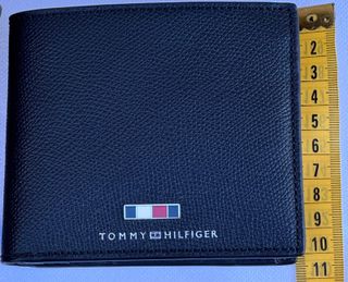 Cartera Tommy Hilfiger Piel Negra Plegable