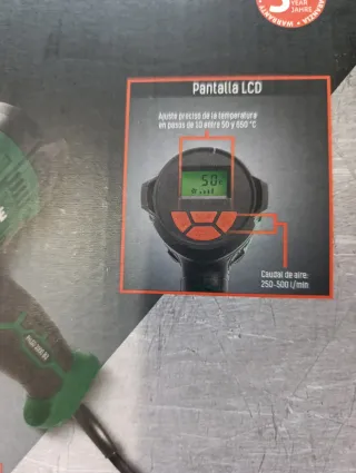 Pistola aire caliente digital Parkside PHLGD 2000