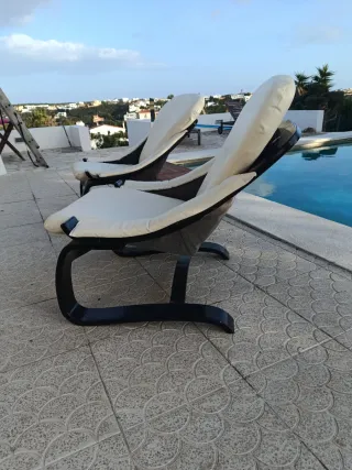 Poltrone da esterno beige e nere