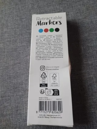 Marcadores retráctiles AVEC (4 unidades)