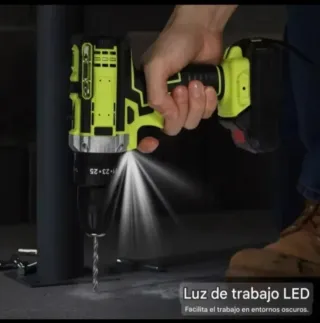 Taladro Atornillador Inalámbrico (2 Baterías)