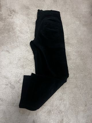 Pantalón pana Massimo Dutti negro tobillero