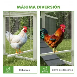 Gallinero Madera con Nidos y Perchas