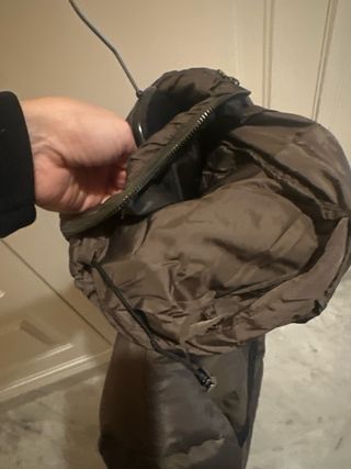 Abrigo de plumas marrón