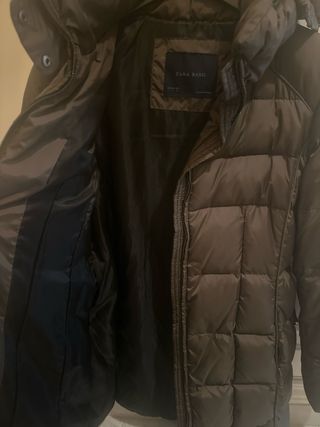 Abrigo de plumas marrón