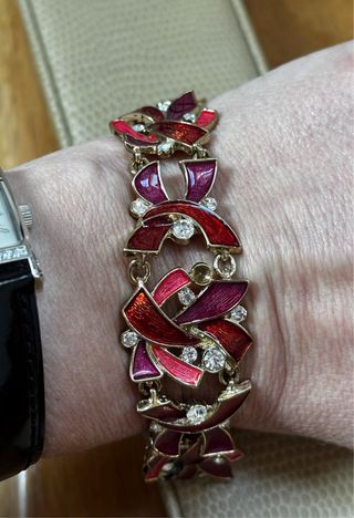Bracciale Napier vintage rosso e bordeau