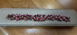 Bracciale Napier vintage rosso e bordeau