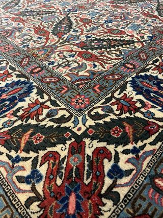 Alfombra Persa Lana Beige Multicolor