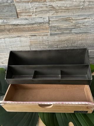 Organizador Escritorio Metal y Madera