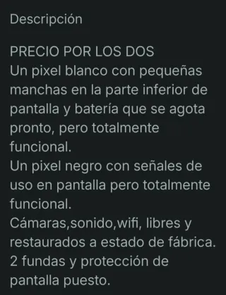 Lote 2 Google Pixel 2 XL (Negro y Plata)