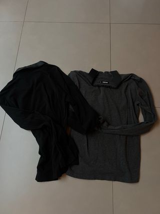 Camicie Polo a Manica Lunga (Nera e Grigia)