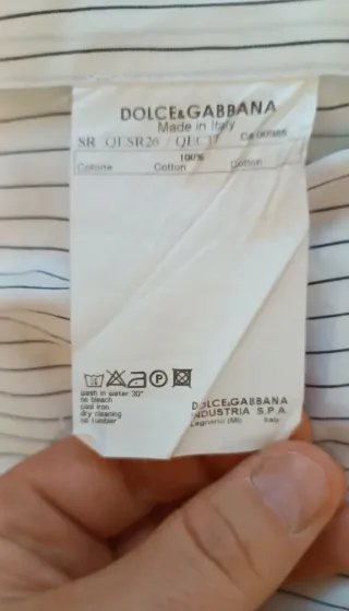Camicia Dolce & Gabbana gessata 41/16