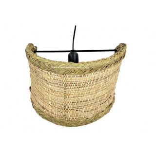 Aplique con casquillo de rafia y esparto natural