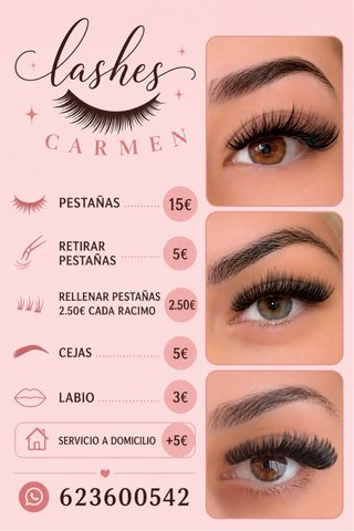 PESTAÑAS DESDE 15€ LASHES CARMEN