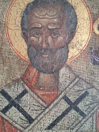 URGENTE! Icono San Nicolás Siglo XIX Grecia