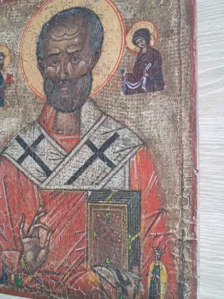 URGENTE! Icono San Nicolás Siglo XIX Grecia