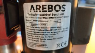 Taladro de mesa AREBOS AR-HE-TBM500