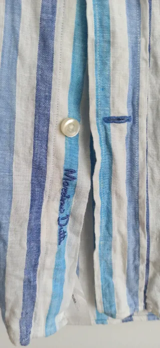 Camisa Massimo Dutti Rayas Azul Blanco Talla M