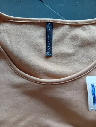 Camiseta manga larga beige mujer XXL