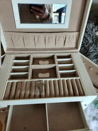 Joyero  maletín de color Blanco