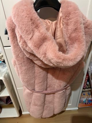 Chaleco pelo rosa Talla S